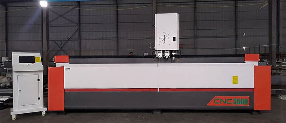 3500mm 3 Axis Aluminum profile double head CNC drilling milling Machine