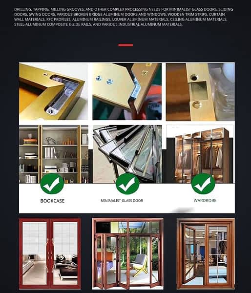 3500mm 3 Axis Aluminum profile double head CNC drilling milling Machine