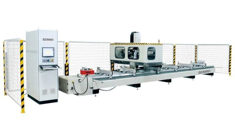 7000mm 3 Axis Aluminium Profile CNC Milling Machining Centre, Automatic Tool Change, Window Door Curtain Wall Machinery