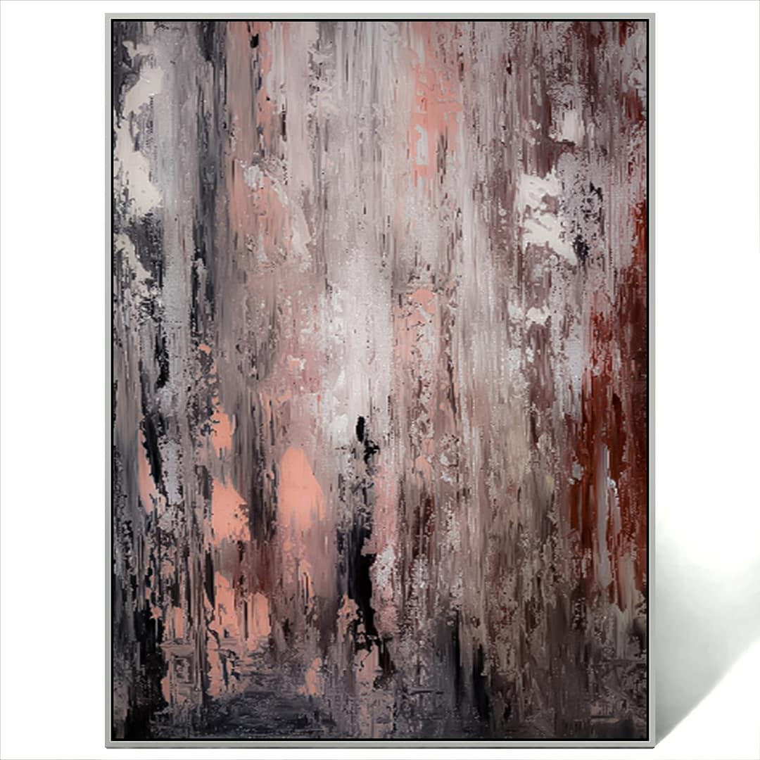 abstract palette knife drip artwork