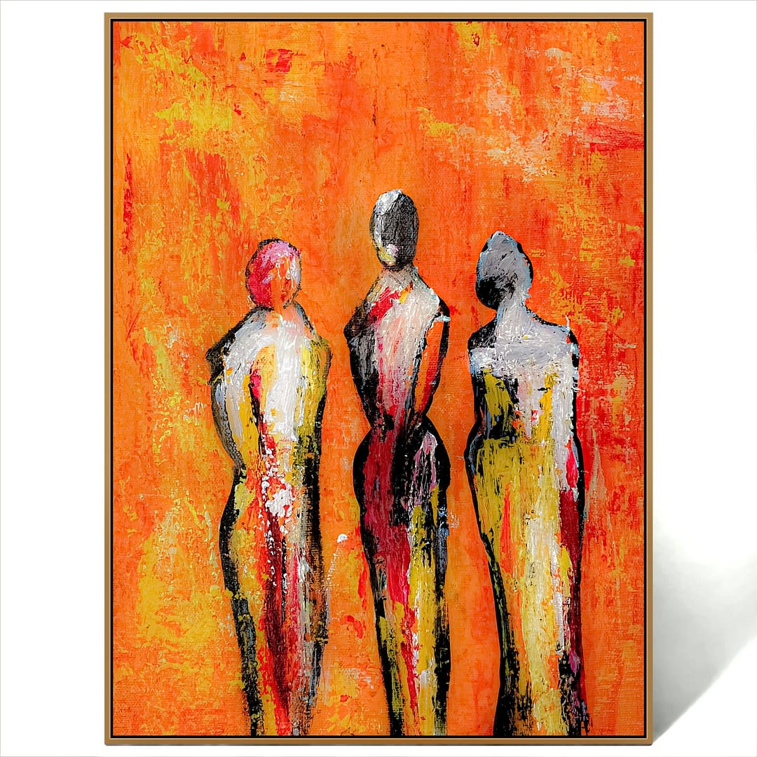 abstract human art canvas
