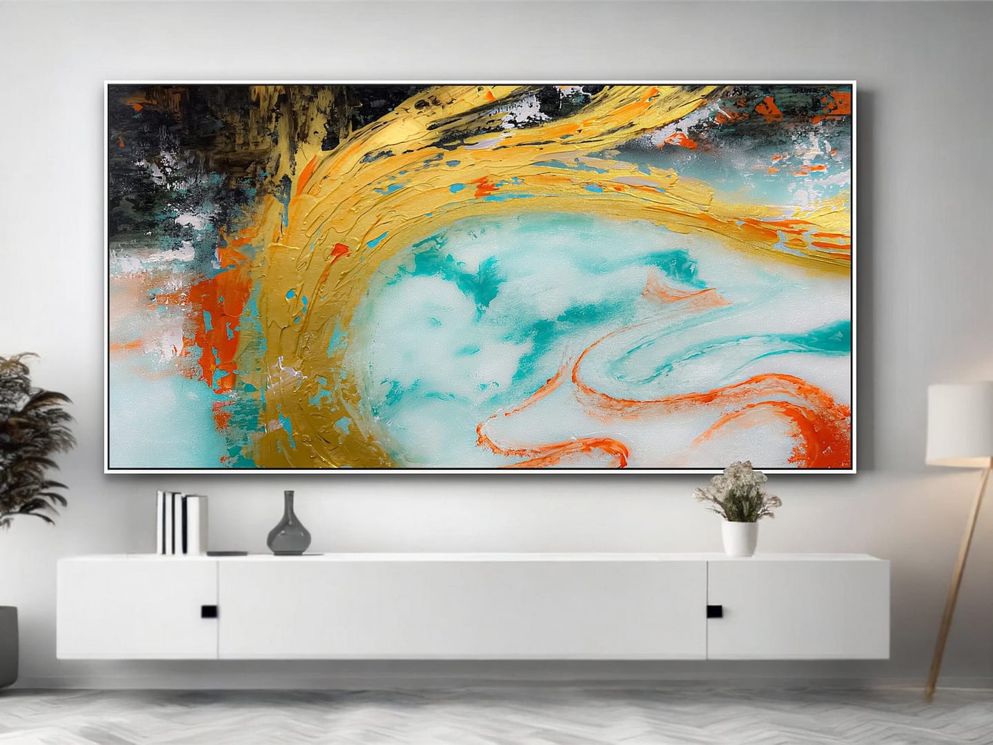 modern living room art canvas