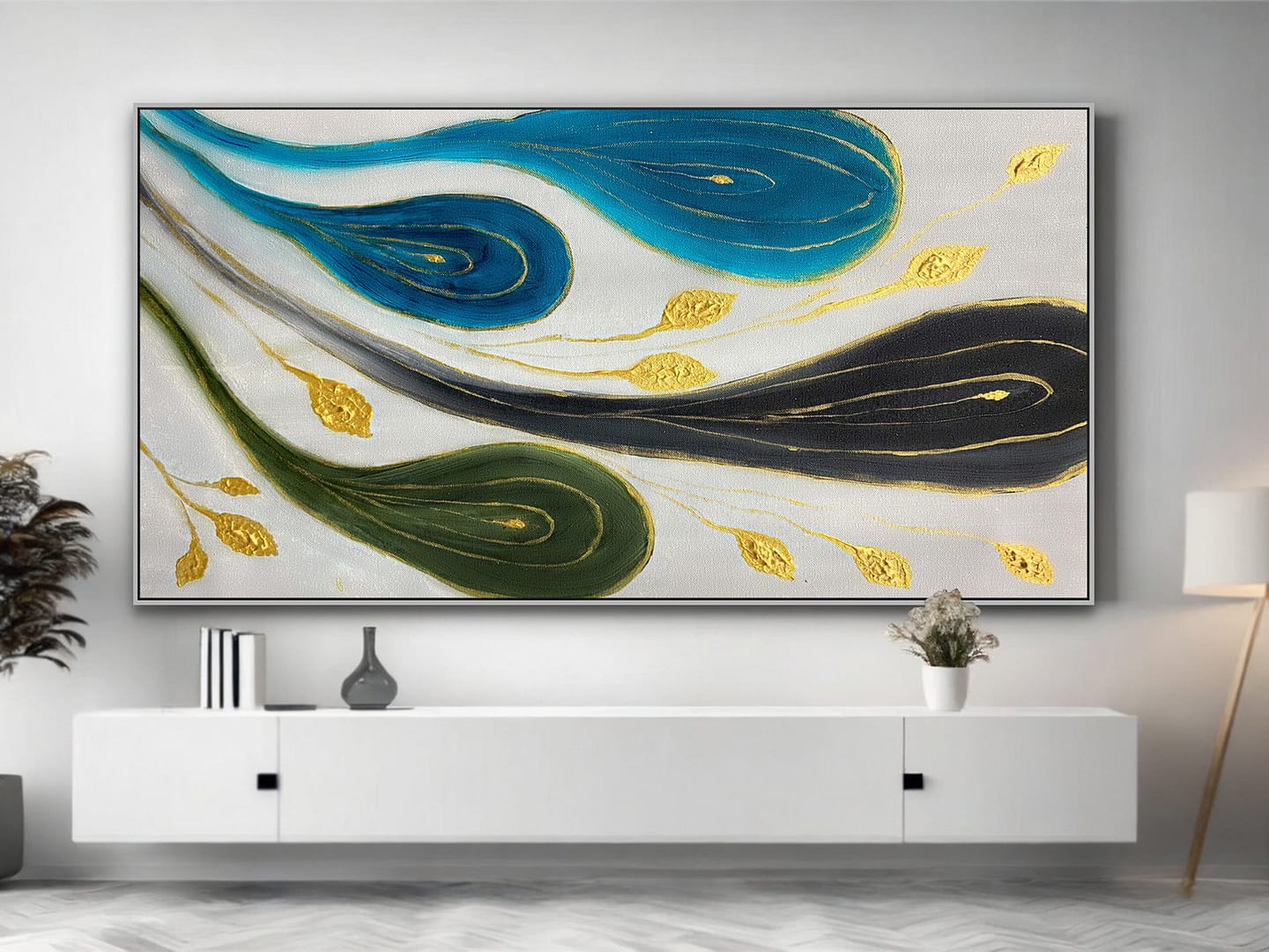 geometric wall art painting