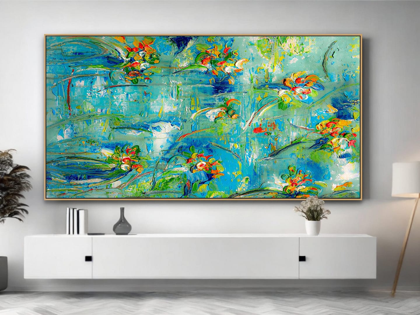 oversized textured artwork