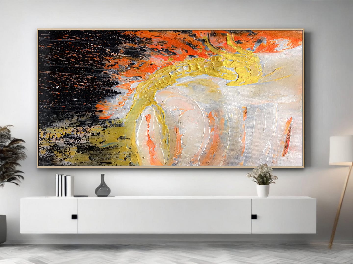 abstract textured wall art