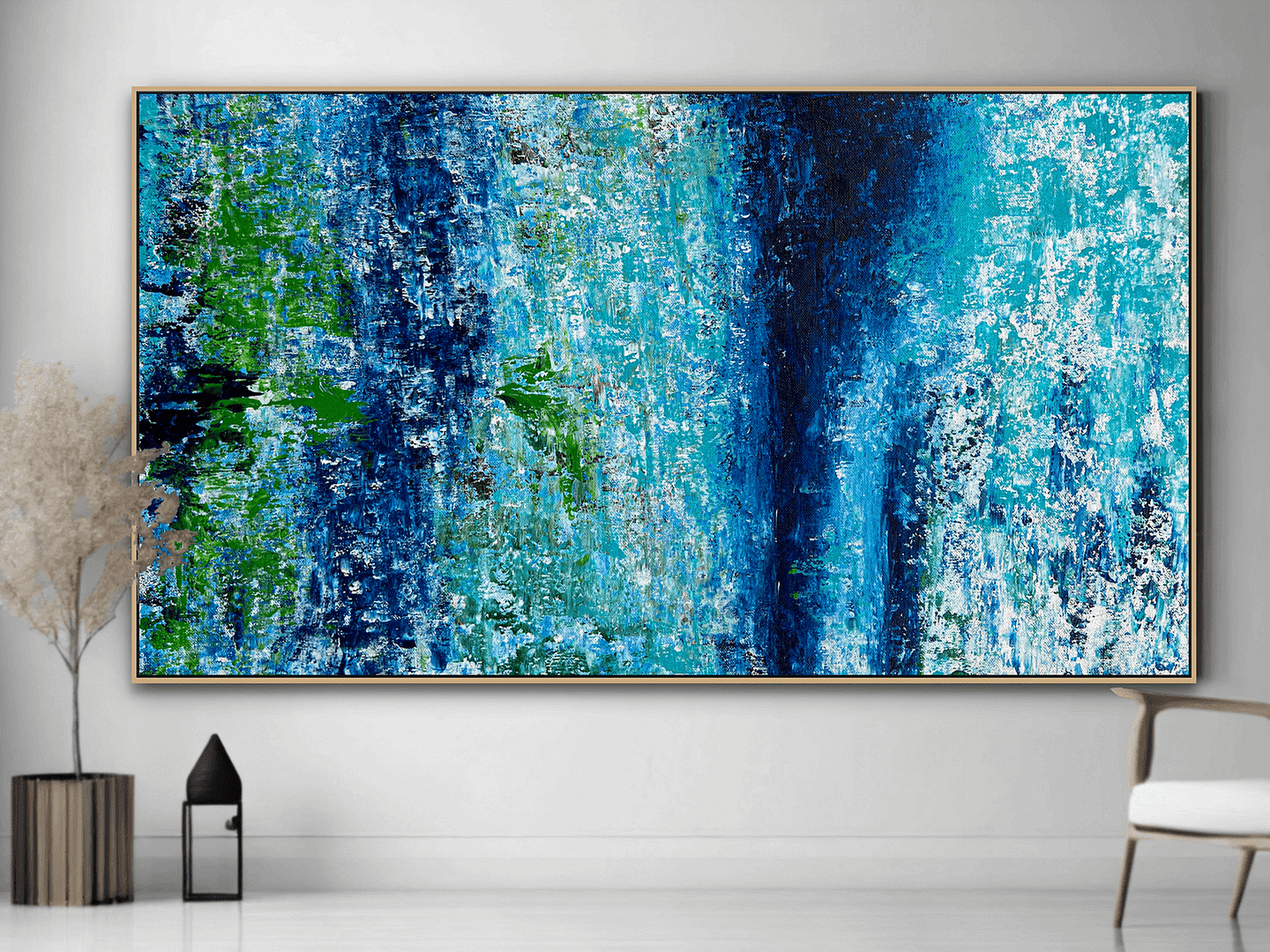 abstract painting in canvas