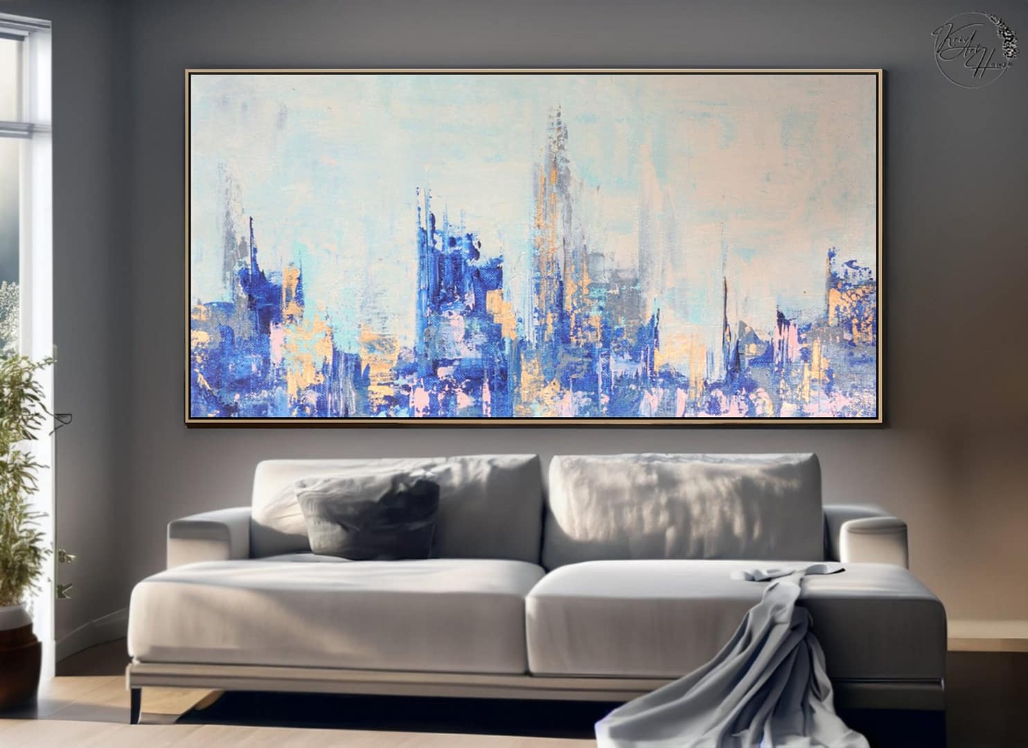 abstract handmade painting