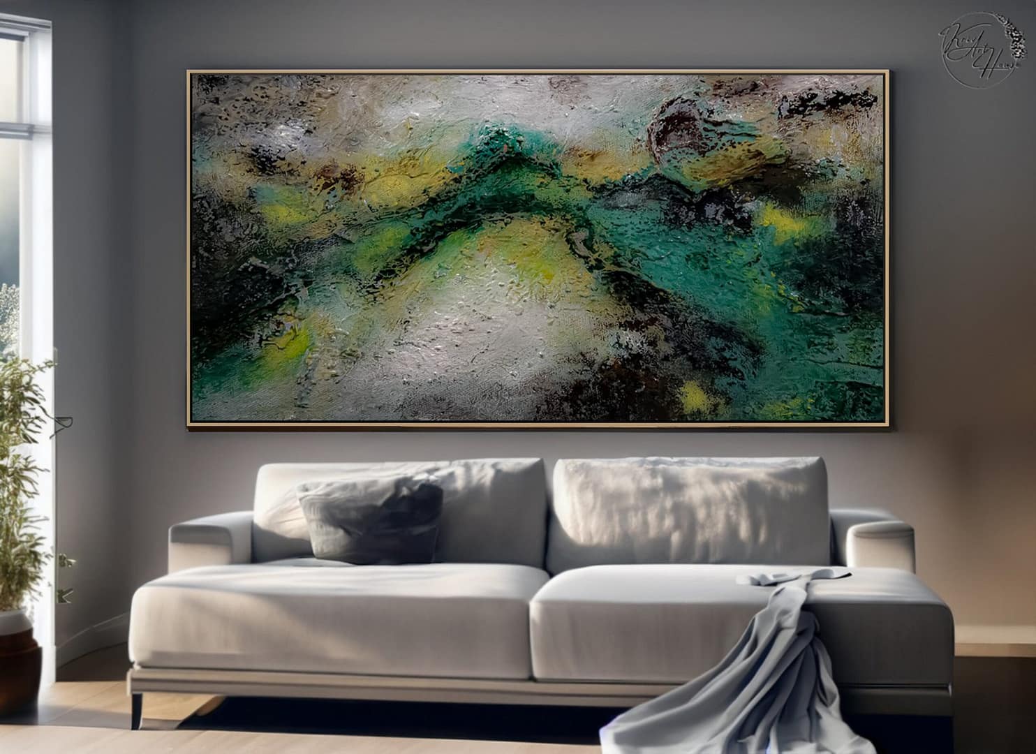 abstract painting hand made