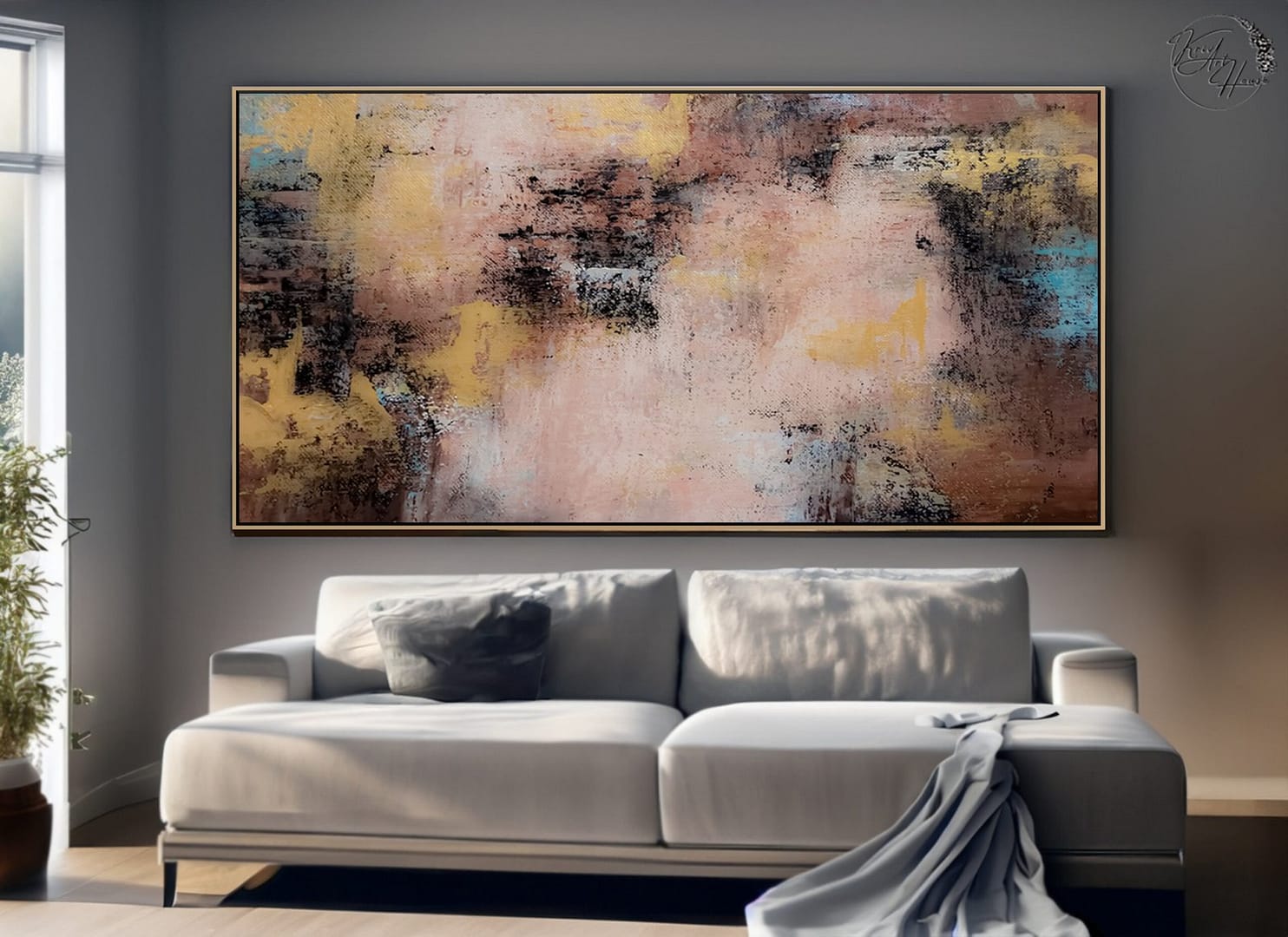 abstract canvas painting
