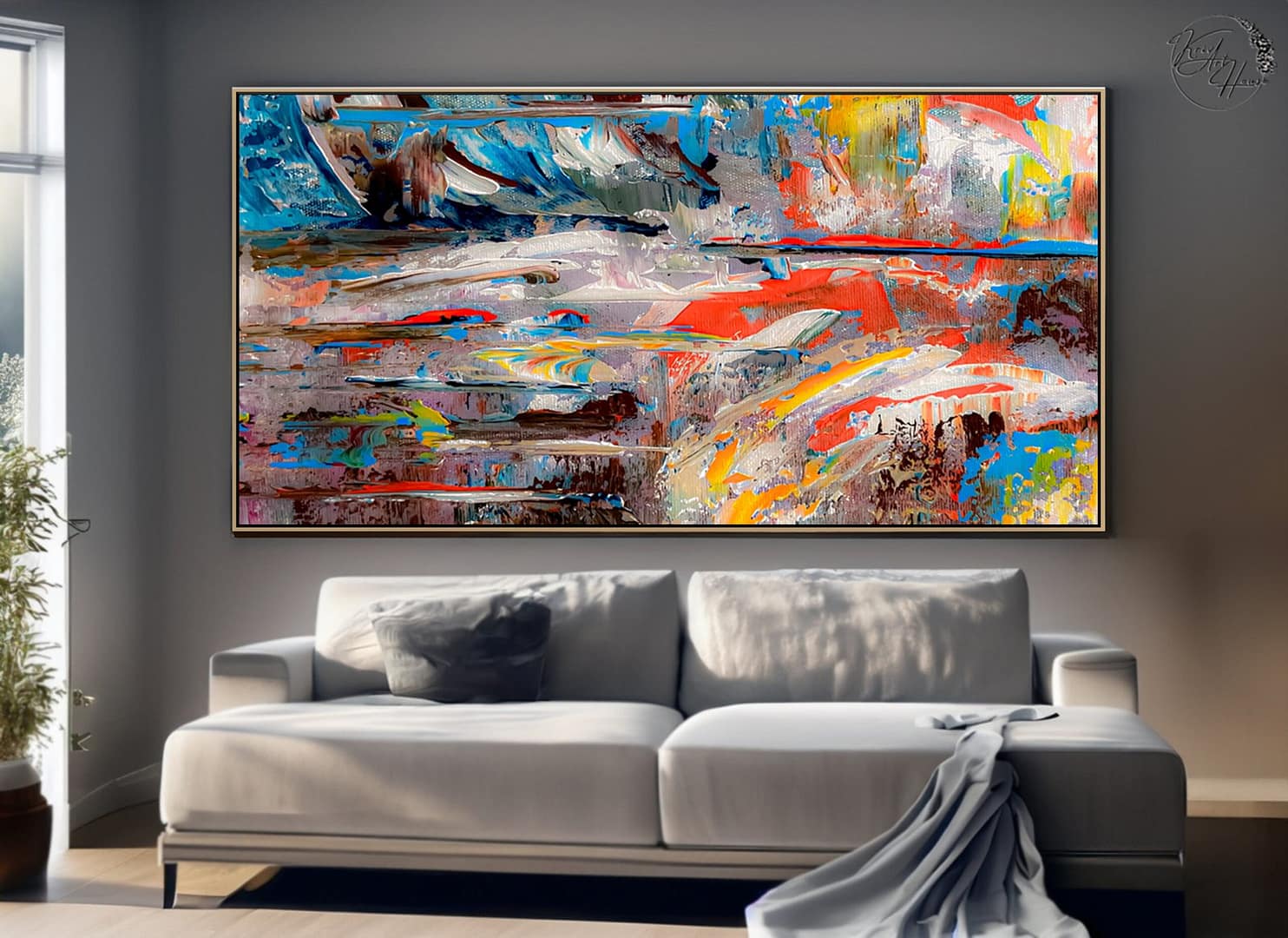 Painting abstract colorful