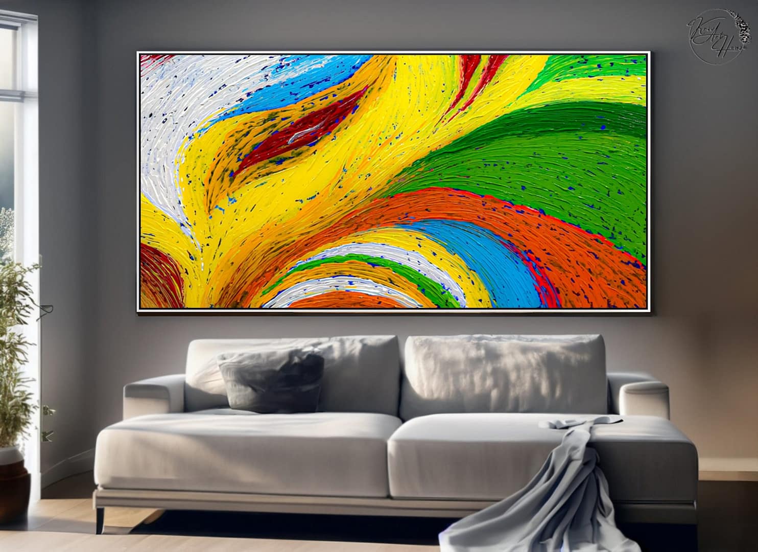 Painting abstract colorful