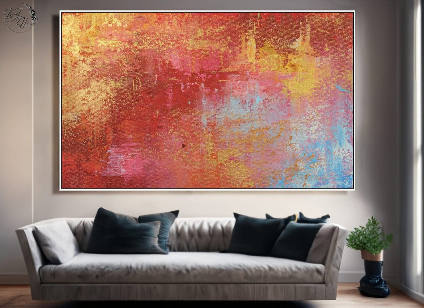 Painting abstract artwork