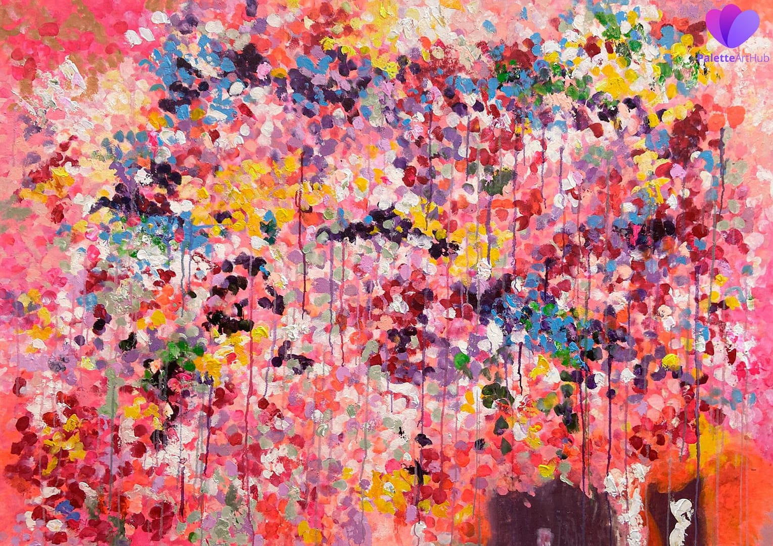 Extra Large Abstract Dot Wall Art Painting On Canvas For Living Room - Image 3