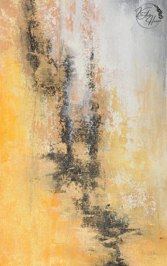 gold and yellow art work