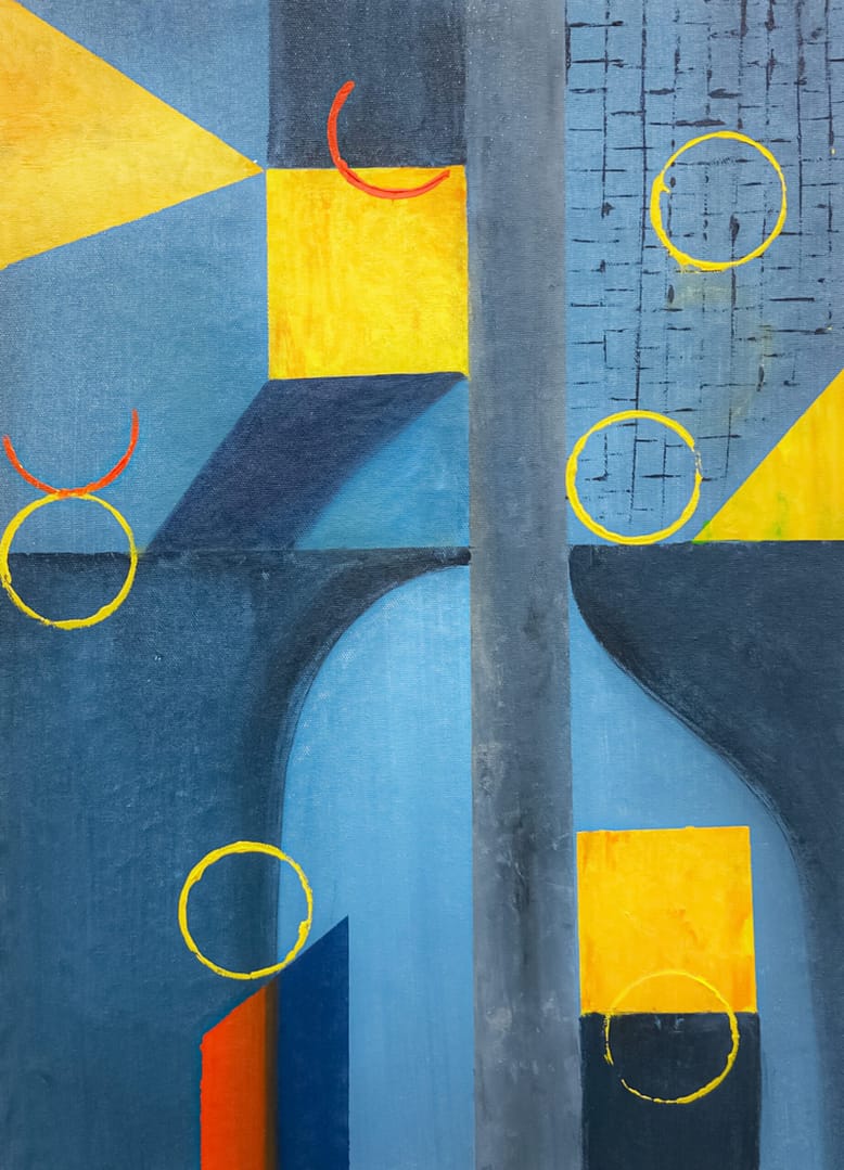 Painting abstract artwork