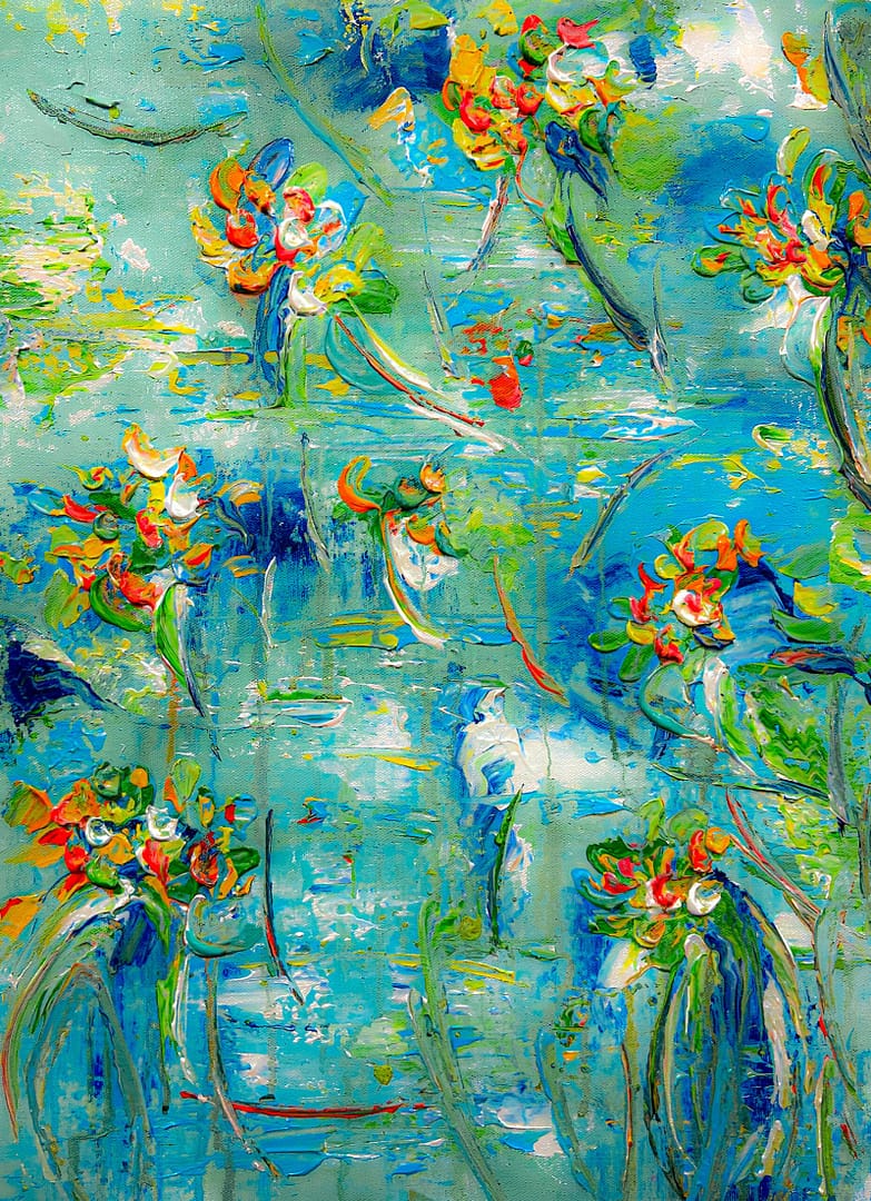 abstract floral painting