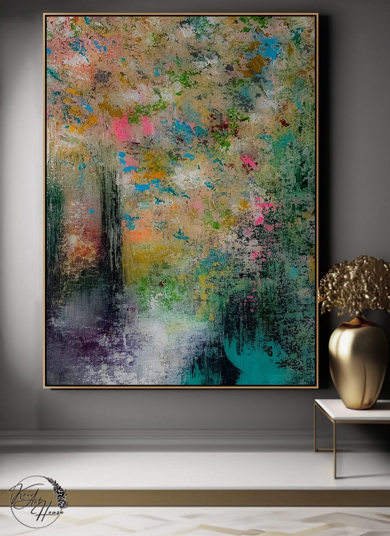 colorful abstract painting wall decor