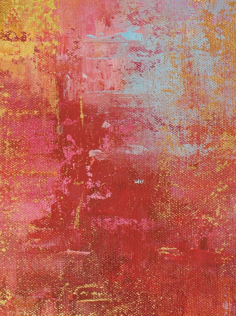 abstract green gold art