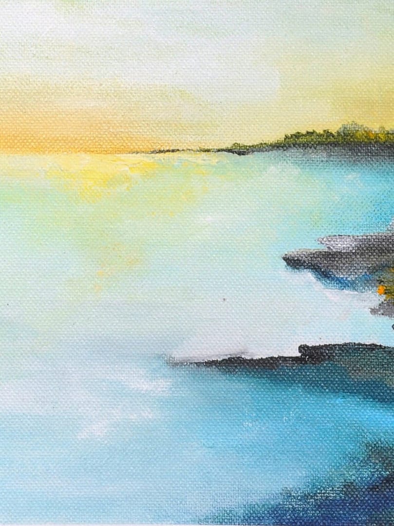 sunset abstract painting