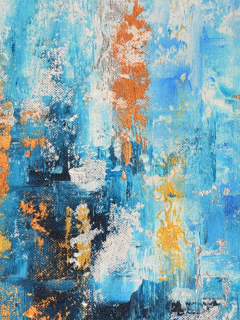 blue and orange art