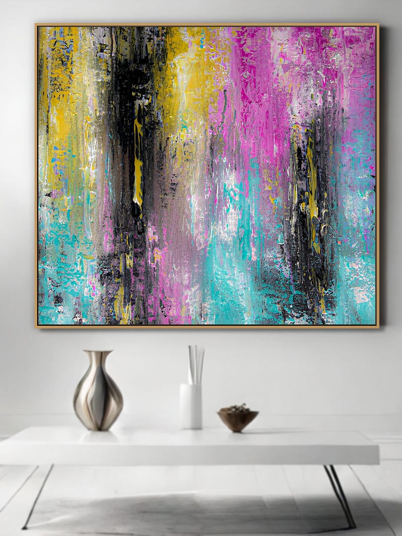 abstract textured wall art