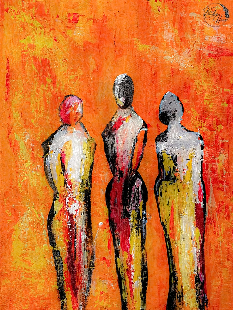 abstract canvas painting