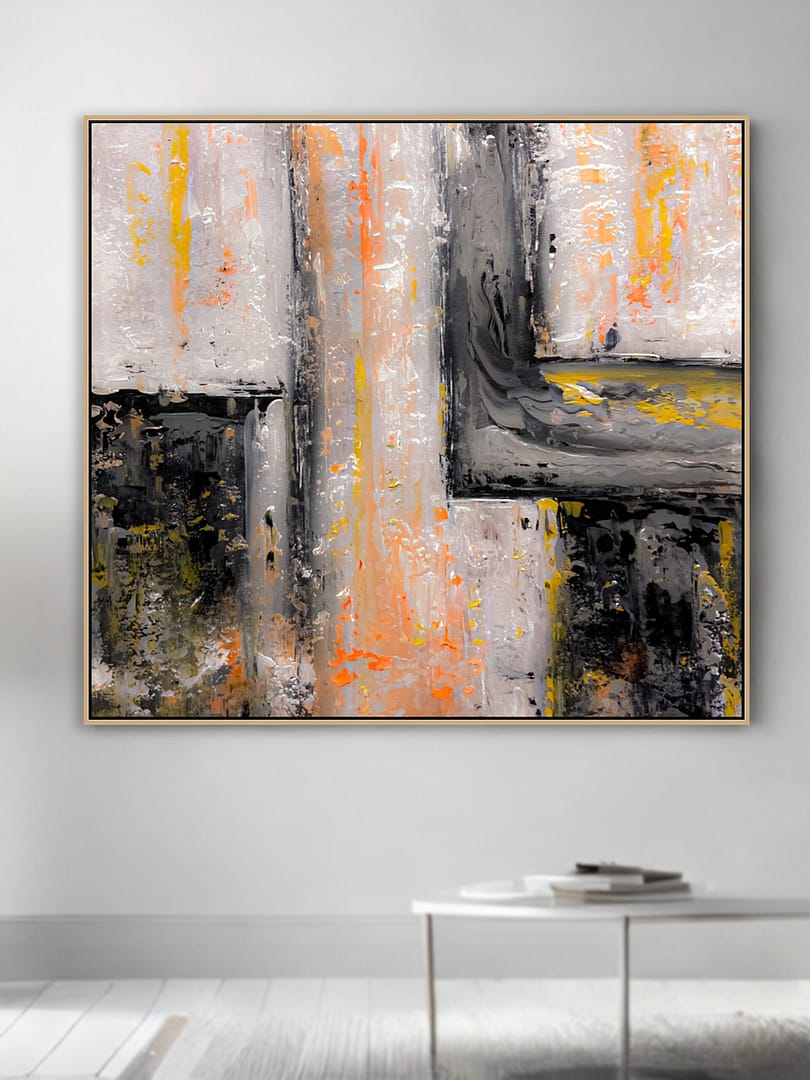 Abstract painting on canvas