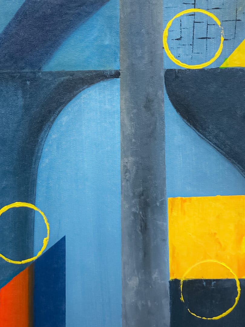 Painting abstract canvas