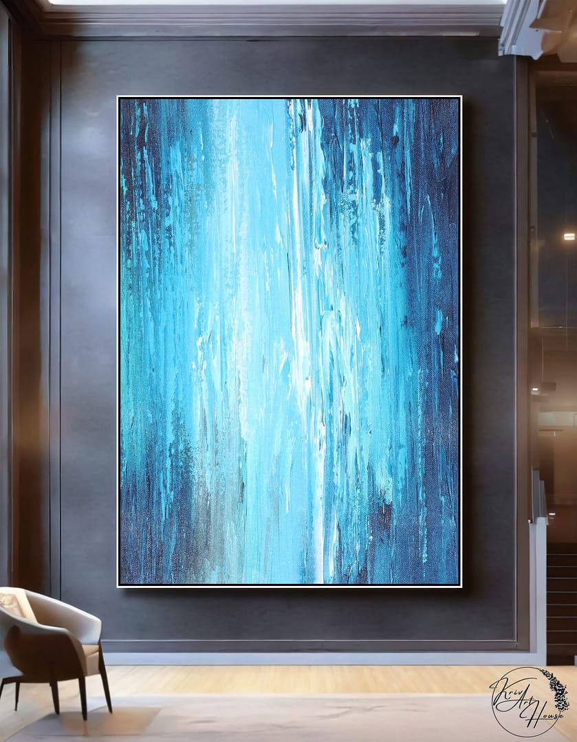 Painting abstract on canvas
