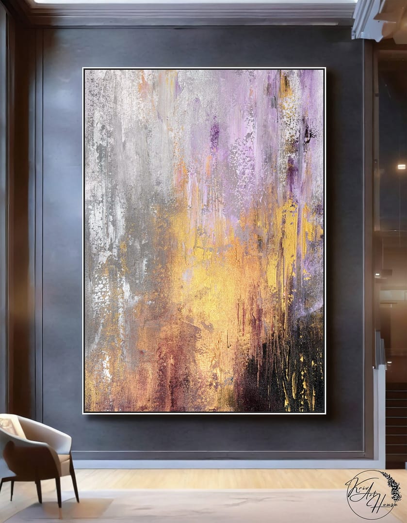Painting abstract on canvas