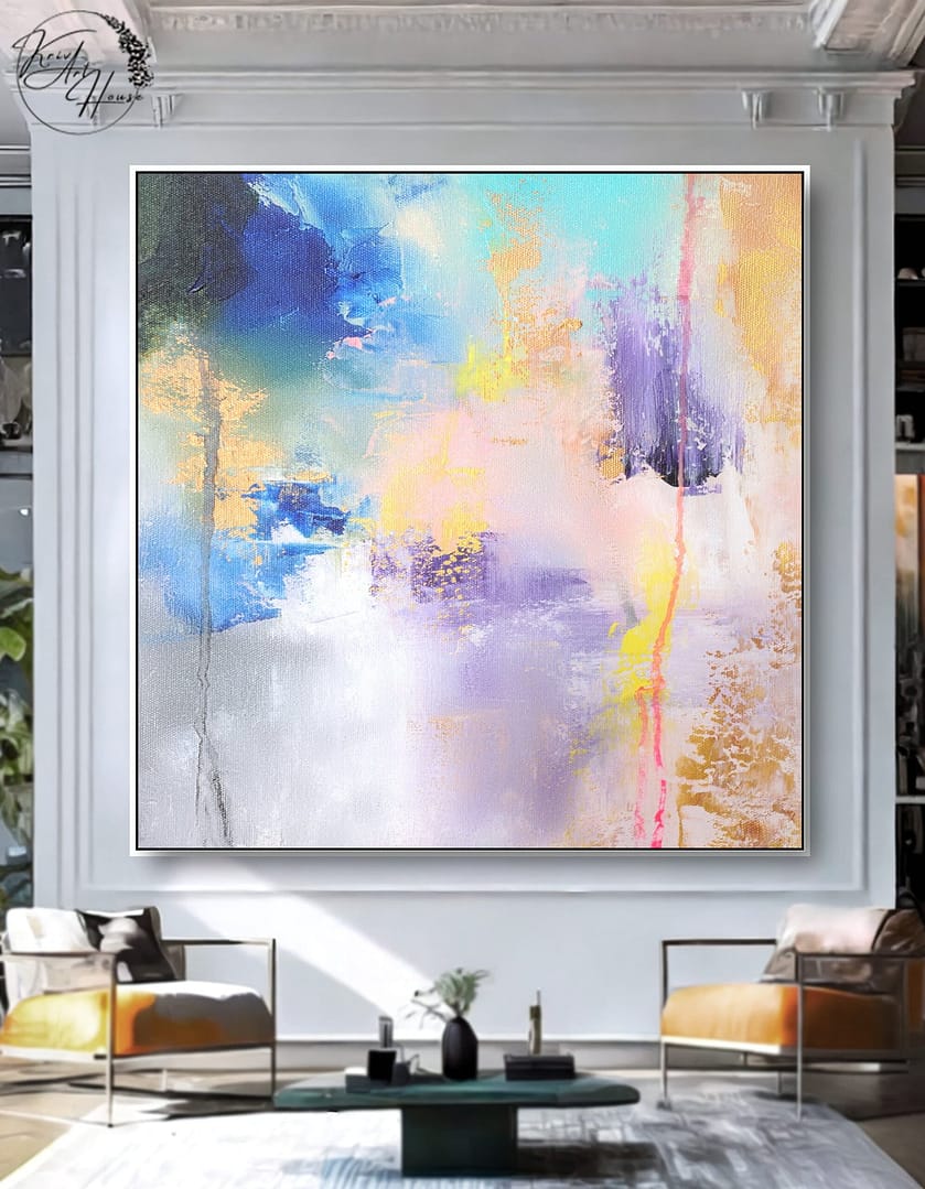 abstract painting in canvas