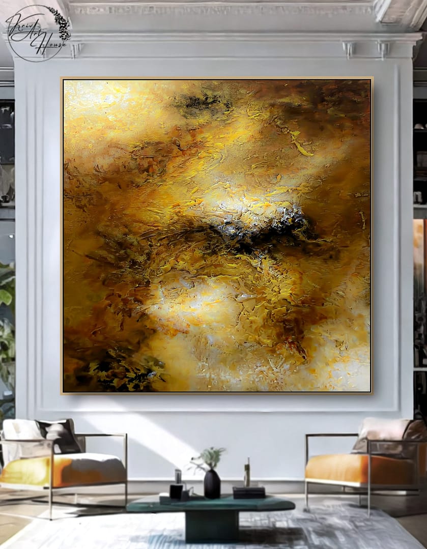 large abstract painting on canvas