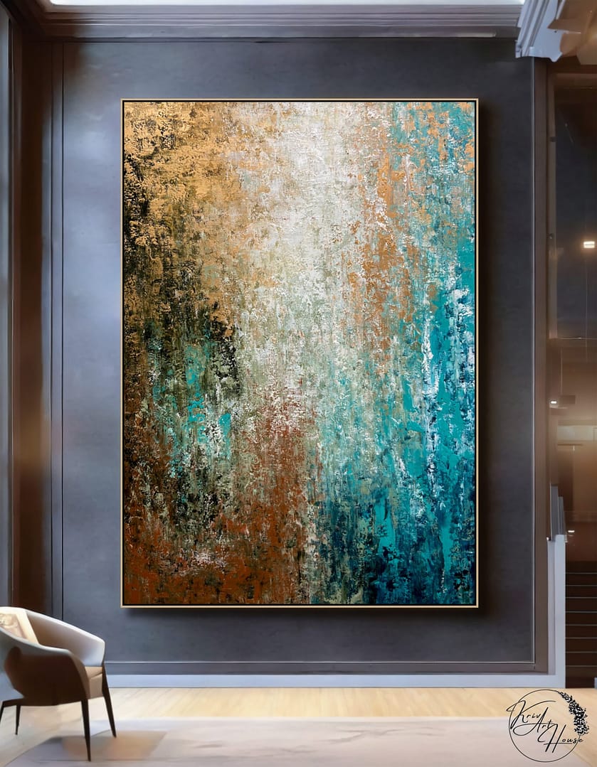 Painting abstract canvas