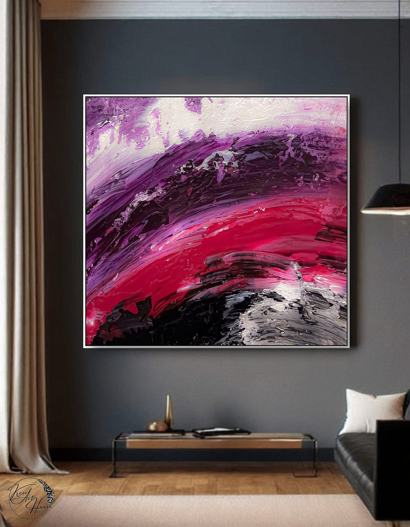 Painting abstract on canvas