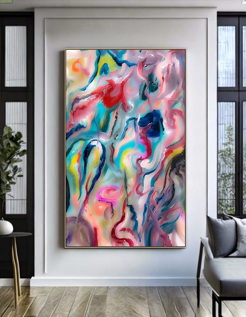colorful painting on canvas
