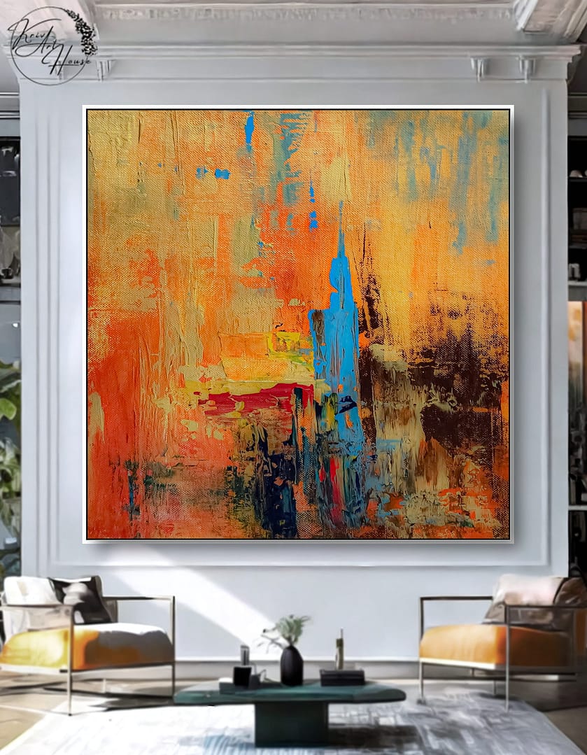 Abstract painting on canvas