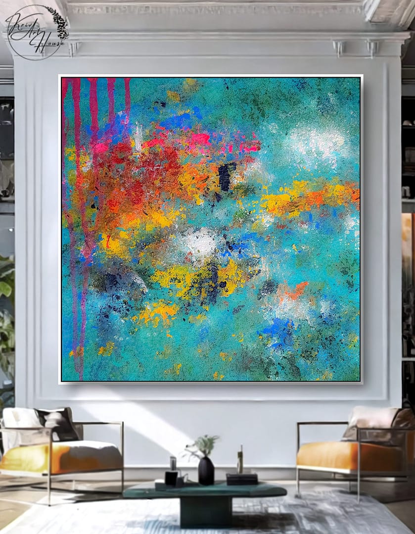 abstract painting canvas