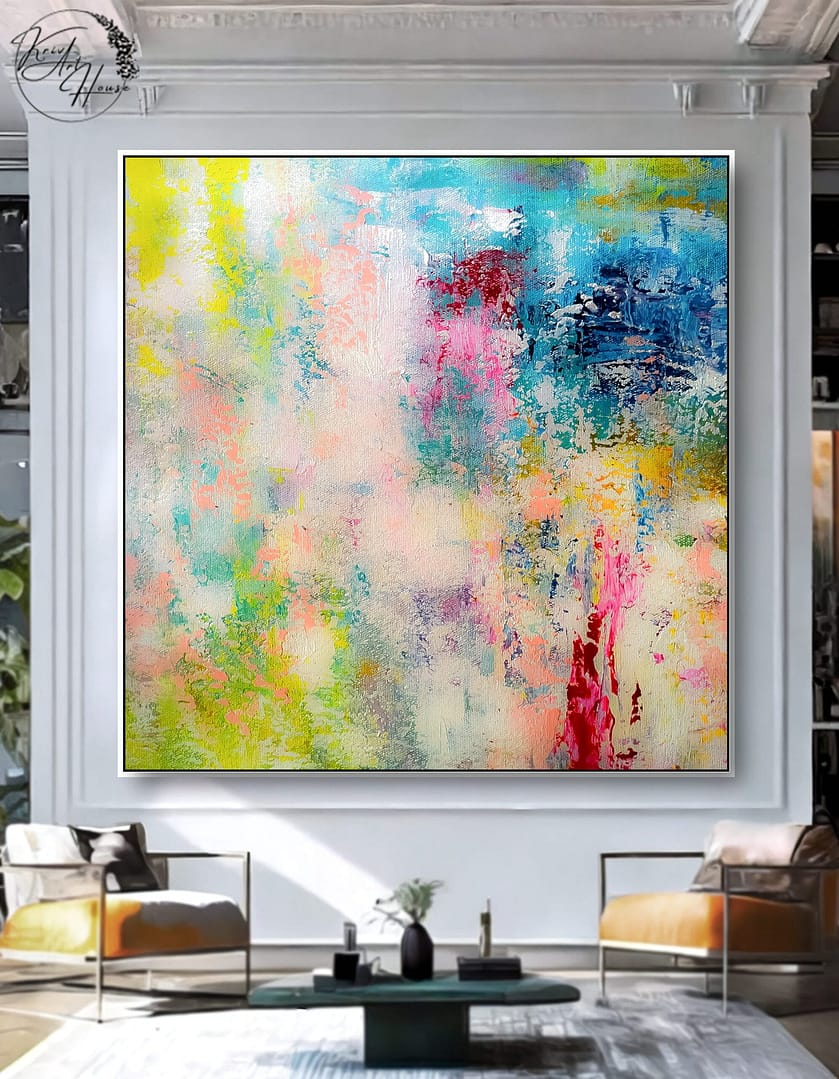 Extra Large Colorful Wall Art For Living Room Decor Abstract Painting On Canvas - Image 7