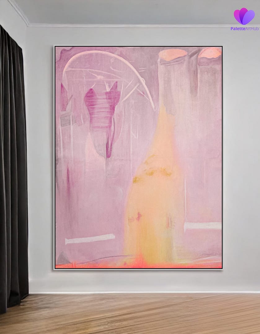 oversized abstract painting on canvas