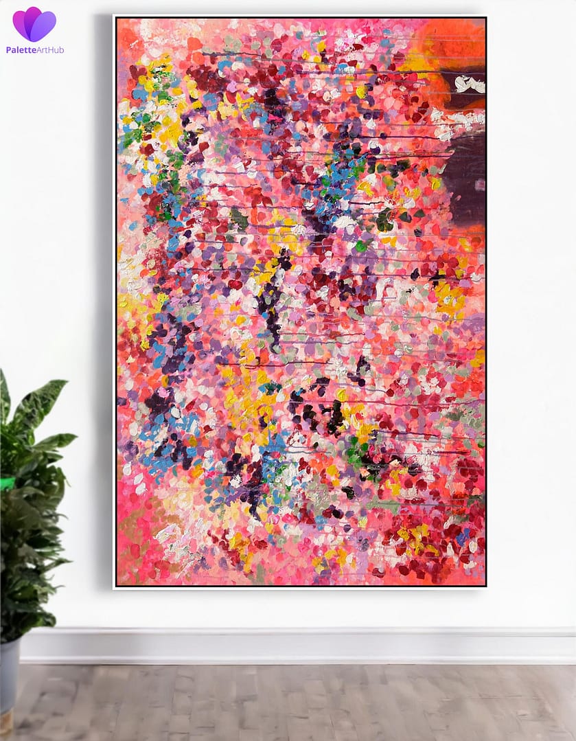 Extra Large Abstract Dot Wall Art Painting On Canvas For Living Room - Image 4
