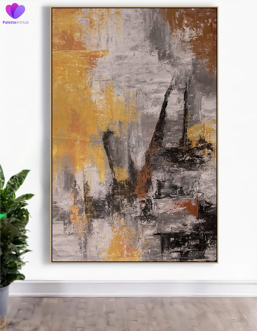 large abstract painting on canvas