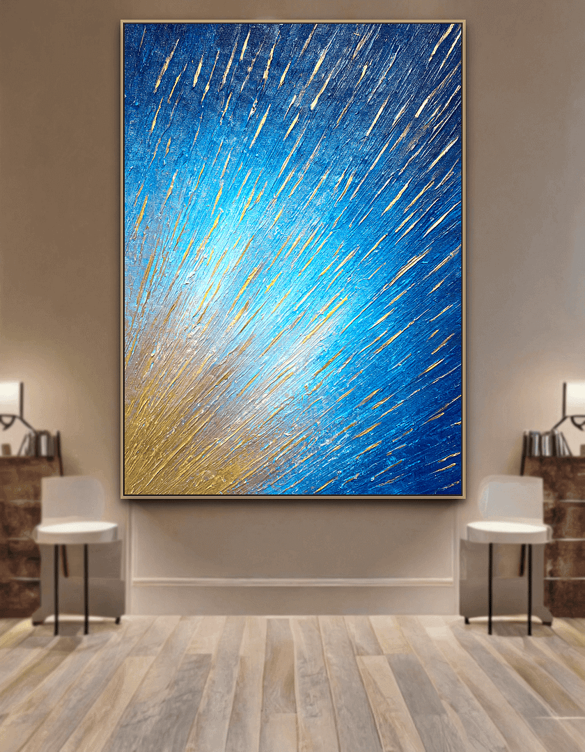 abstract rain drop painting