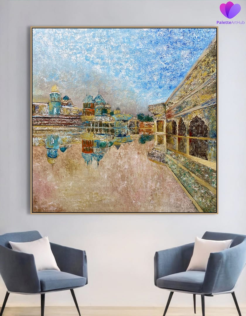 abstract painting in canvas