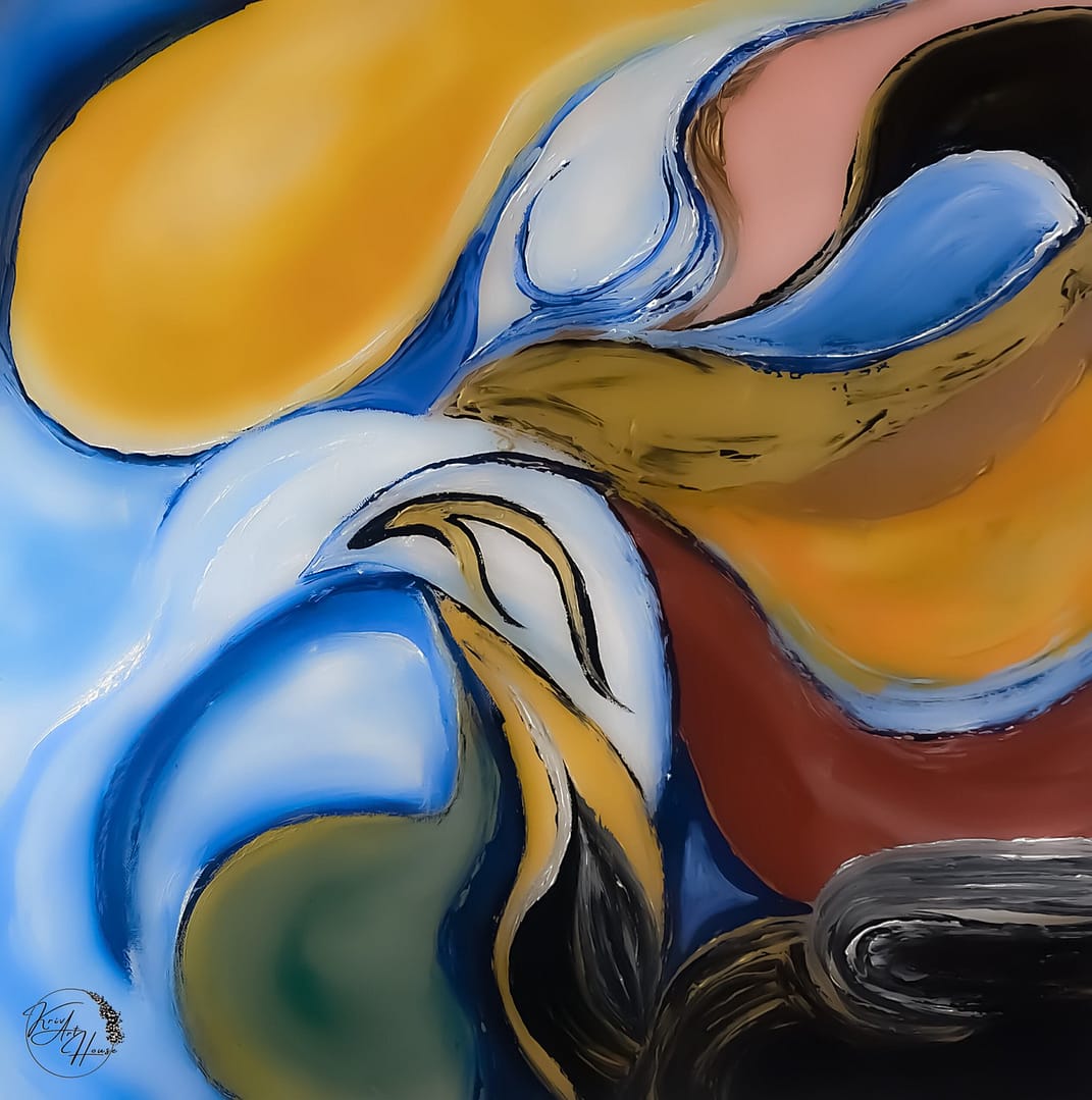 abstract painting hand made