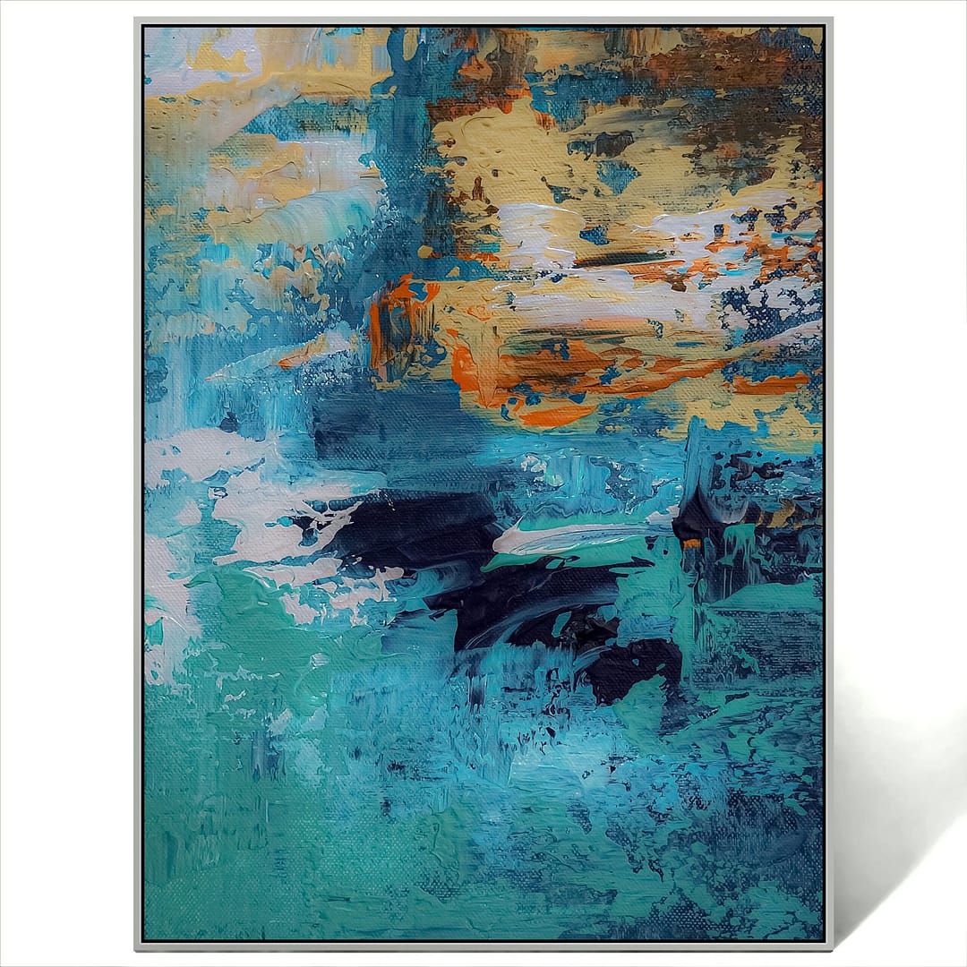 abstract sea waves art painting