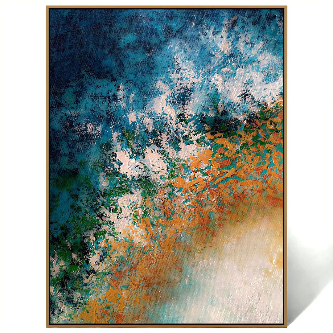 abstract beach art painting