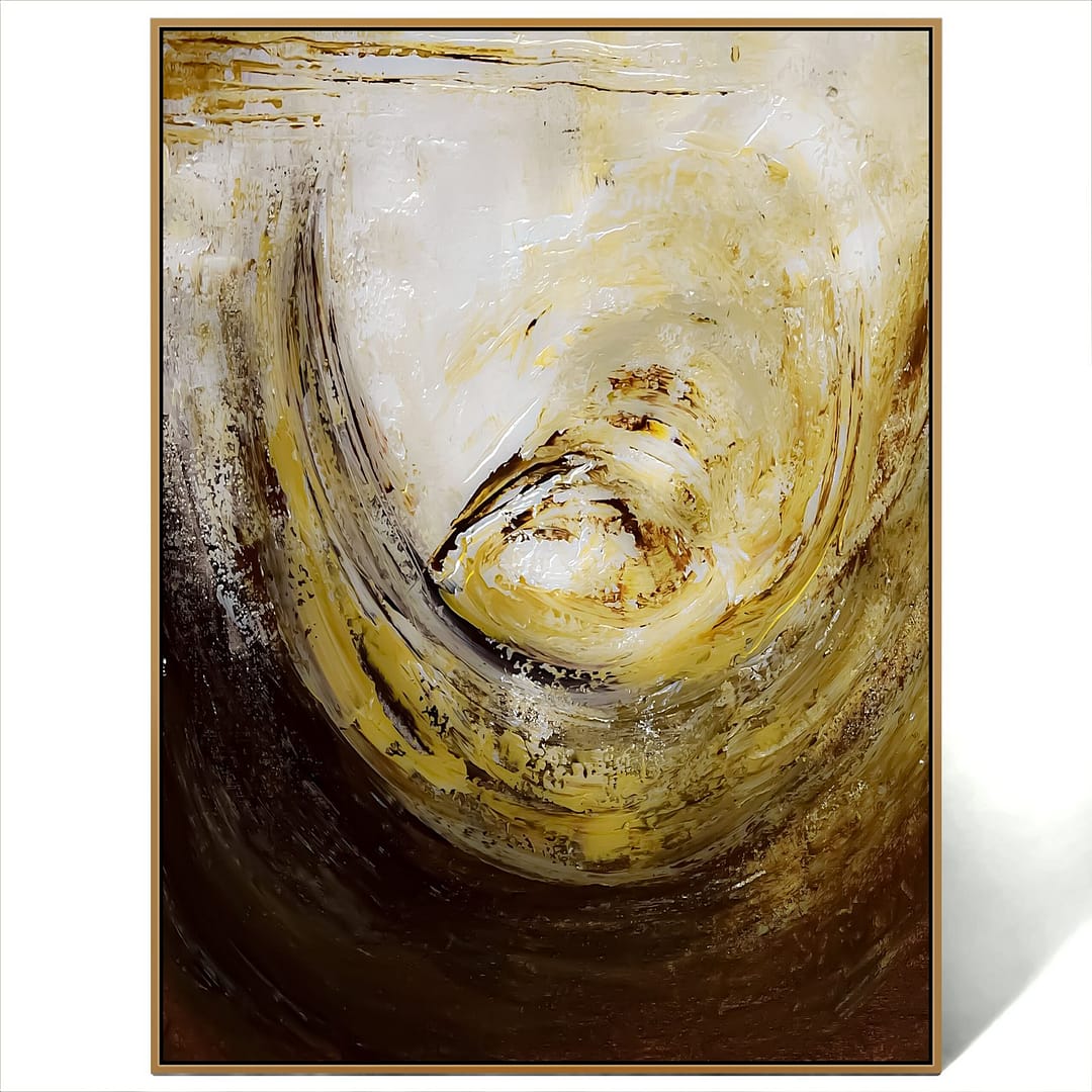 modern gold wave art canvas