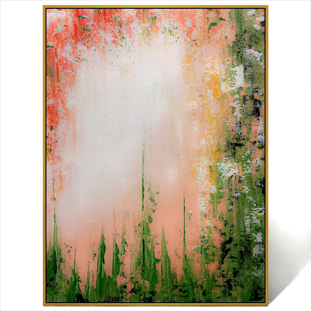 abstract forest art painting canvas