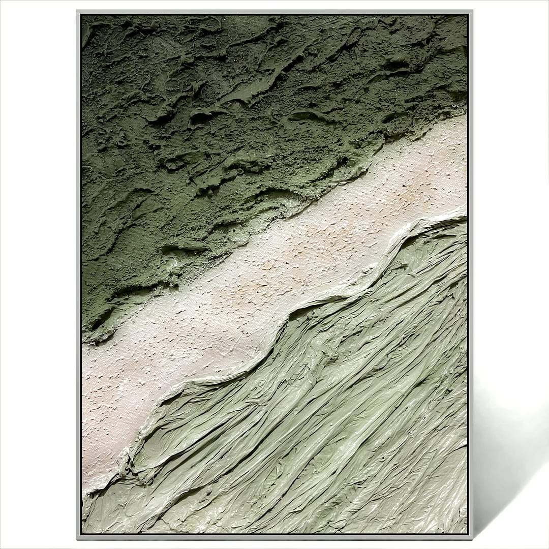 textured river art canvas painting