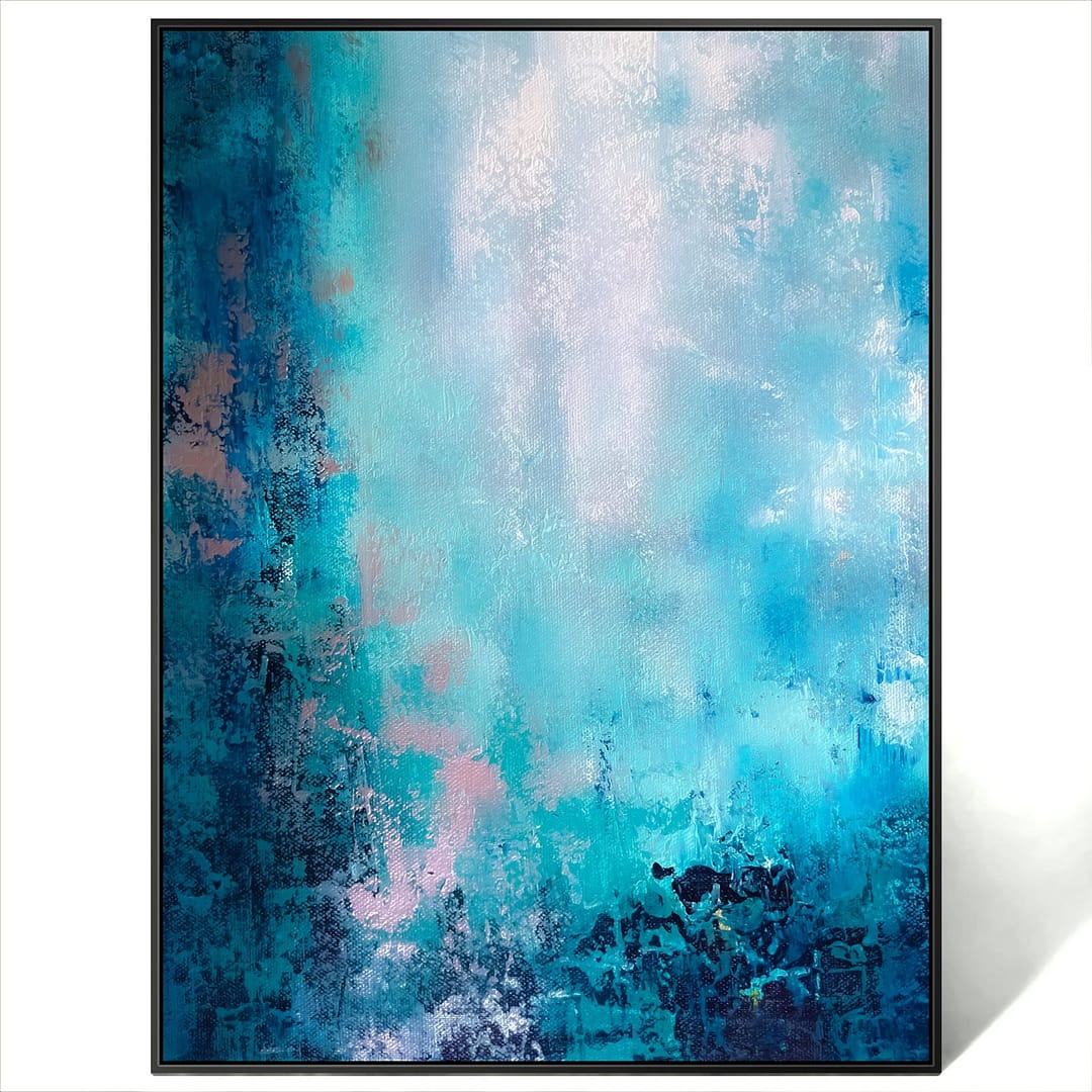 abstract blue art painting